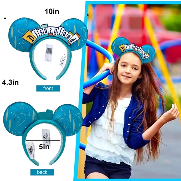 NWT Disney~Parks Disneyland 3D Marquee Sign Minnie Mouse Ears Headband - Picture 4 of 6